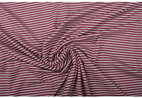 Viscose Jersey Stripes Cherries Sand