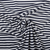Viscose Jersey Stripes Navy White