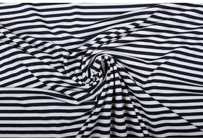 Viscose Jersey Stripes Navy White