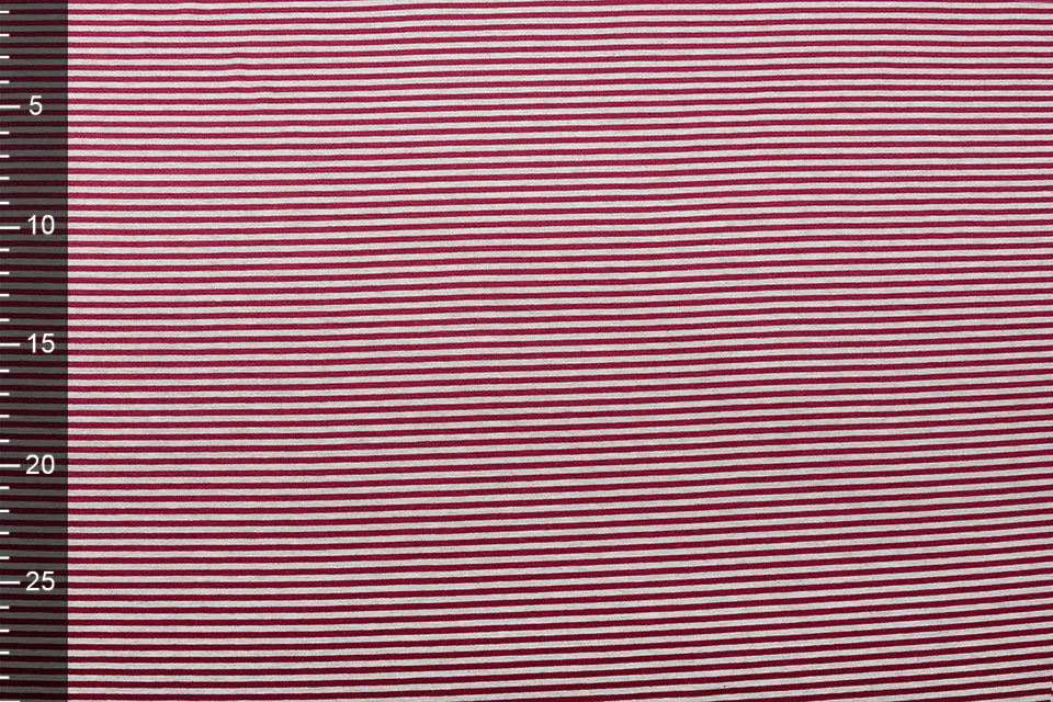 Viscose Jersey Stripes Cherries Sand