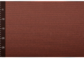 Viscose Jersey Stripes Dark Brique Black