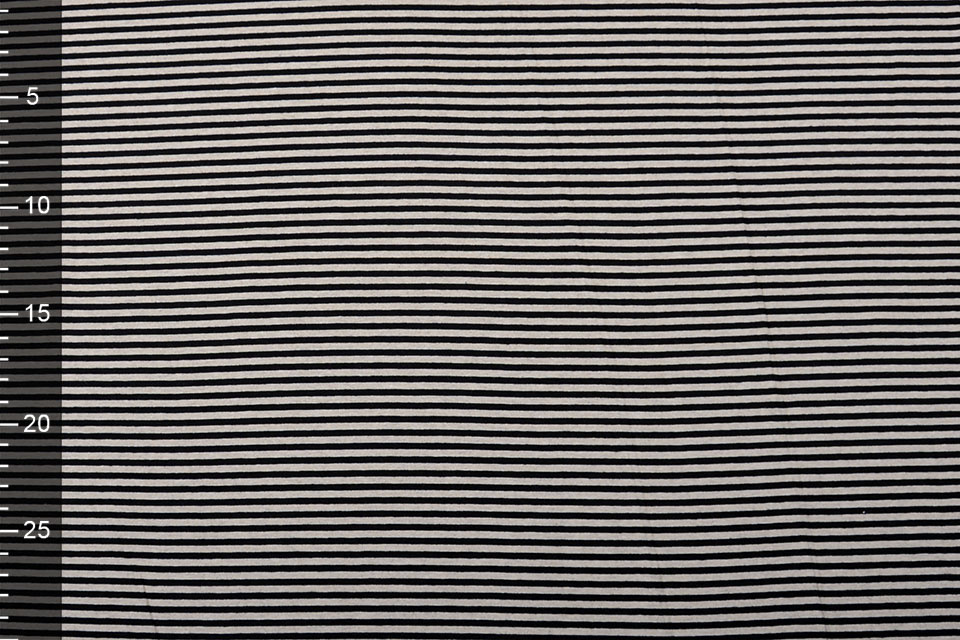 Viscose Jersey Strepen Zand Zwart