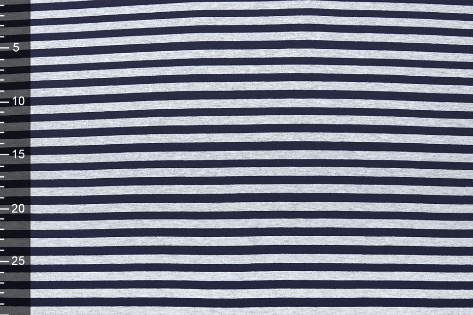 Viscose Jersey Stripes Navy Grey