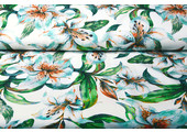 Digital Crepe Stretch Orchid Mint White