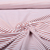 Viscose Jersey Narrow Stripes Red White