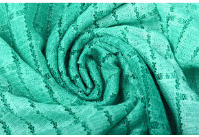 SpitzenStoff Streifen Meergrün