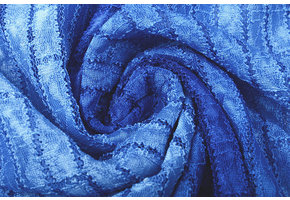 SpitzenStoff Streifen Königsblau