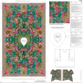 Digital Panel Children's Kimono Peacock