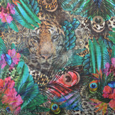 Digital Panel Children's Kimono Peacock