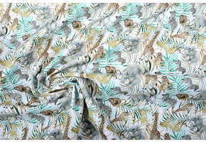 100% Cotton Wild Safari Animals