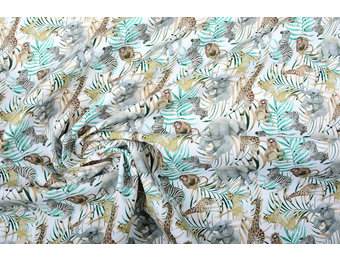 100% Baumwolle Wilde Safari Tiere