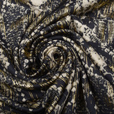 Lycra Snake Black Gold