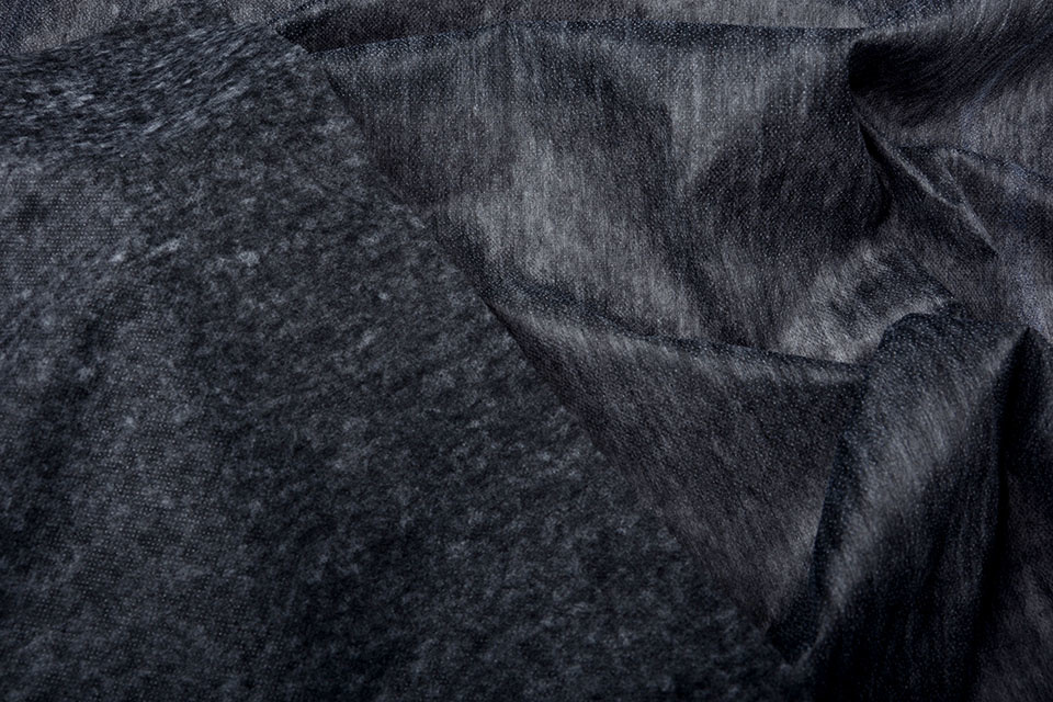 NACHAHMUNG Vlieseline Schmelz Schwarz Grau