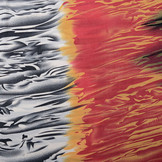 Lycra Flames Red Gray