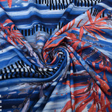 Lycra Barnett Blau Rot