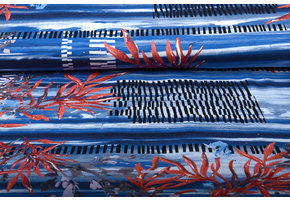 Lycra Barnett Blau Rot