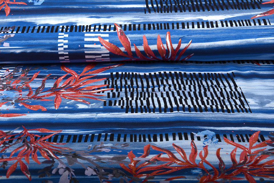 Lycra Barnett Blue Red