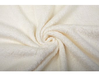 Baumwolle Teddystoff Creme