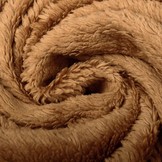 Cotton Curly Teddy Light Mocha Brown