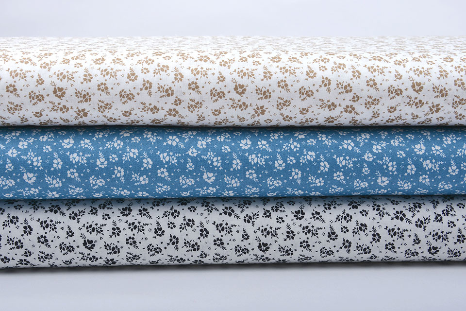100% Cotton Primrose Black White