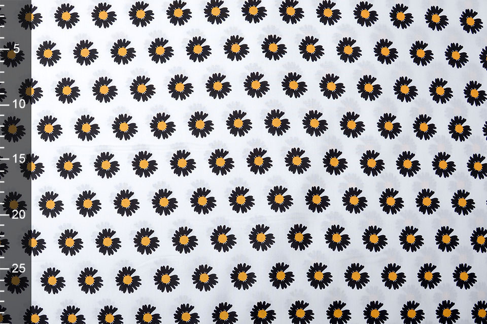 100% Cotton Margida White Black