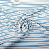 Stretch Baumwolle Streifen Blau Gold