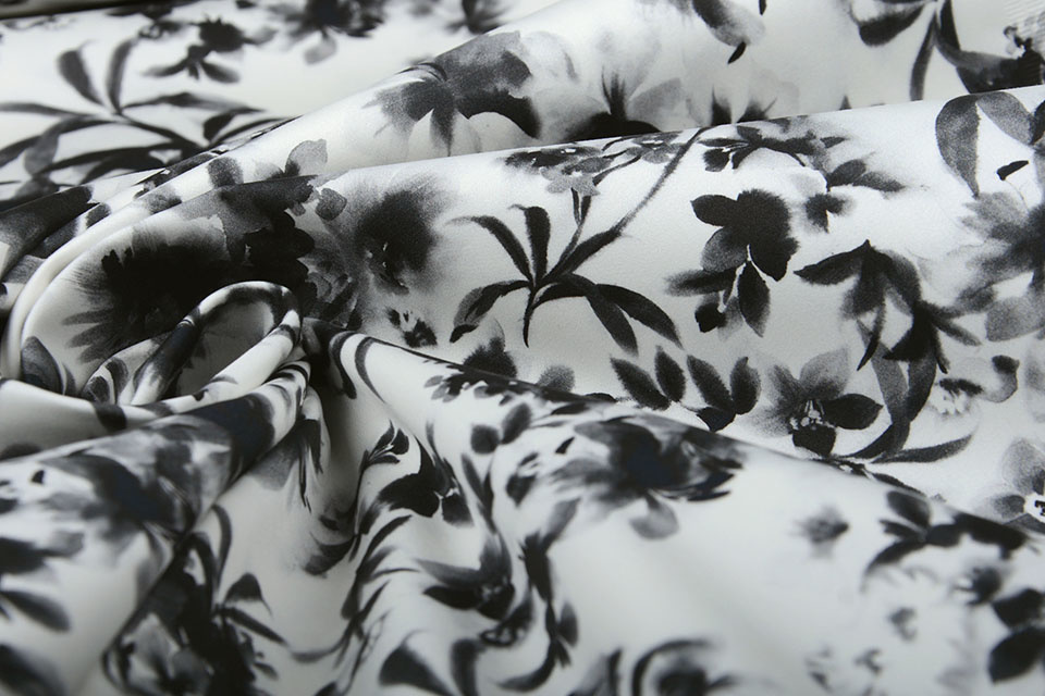 Stretch Cotton Silvestres White Black