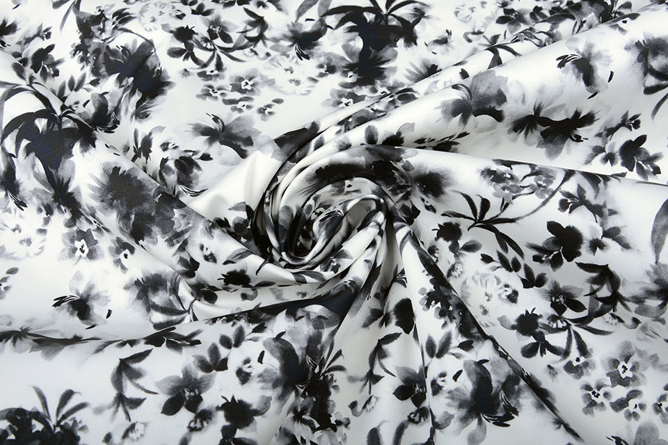 Stretch Cotton Silvestres White Black