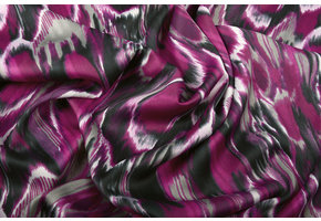 Stretch Satijn Bedrukt Multi color 6