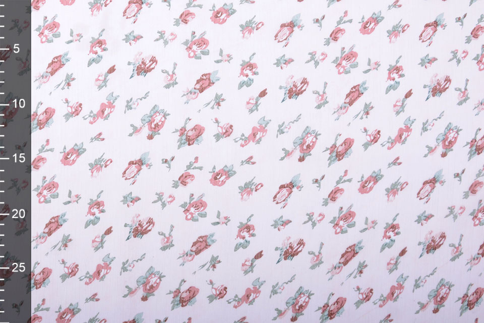 Chiffon Printed Pink Roses Pink