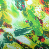 Chiffon Bedrukt Oase Groen