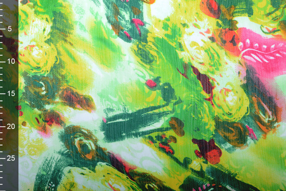 Chiffon Printed Oasis Green