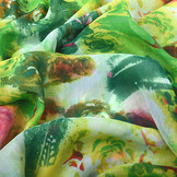 Chiffon Printed Oasis Green