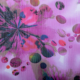Chiffon Bedrukt Stippen Paars