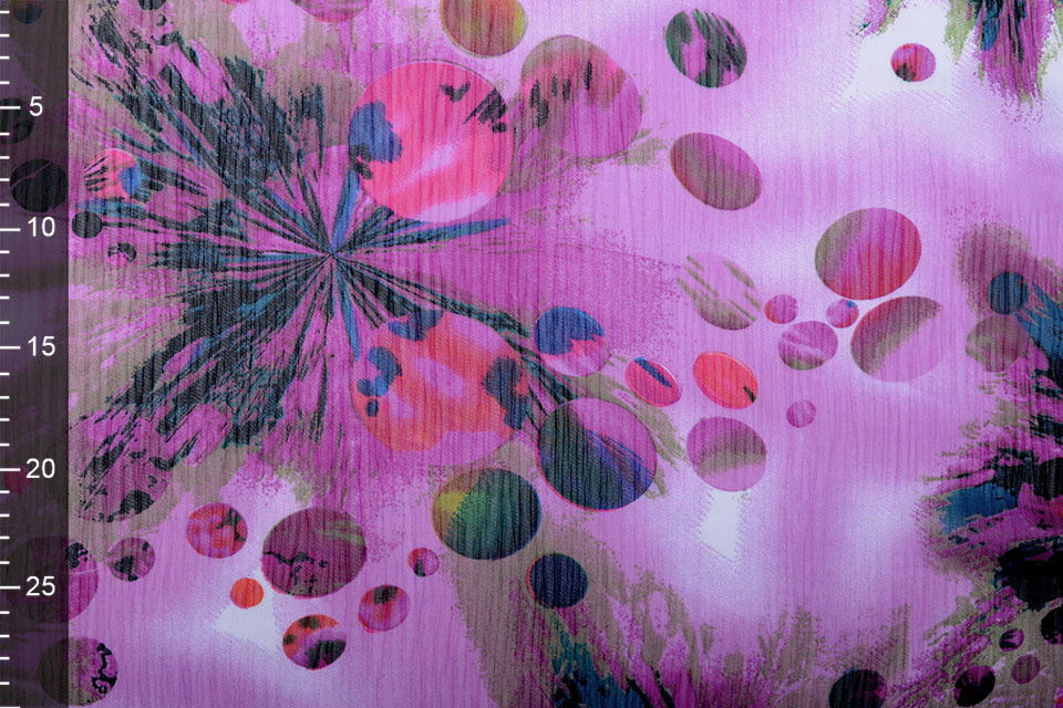 Chiffon Bedrukt Stippen Paars