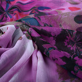Chiffon Bedrukt Stippen Paars