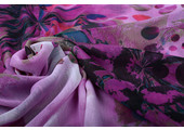 Chiffon Printed Dots Purple