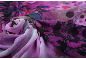 Chiffon Bedruckt Punkte Lila