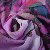 Chiffon Bedrukt Stippen Paars