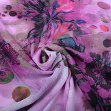 Chiffon Bedruckt Punkte Lila