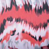 Chiffon Bedrukt ZigZag Rood