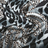 Stretch Satijn Bedrukt Multi color 53