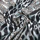 Stretch Satijn Bedrukt Multi color 53