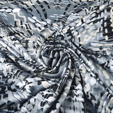 Stretch Satin Printed Multi color 38