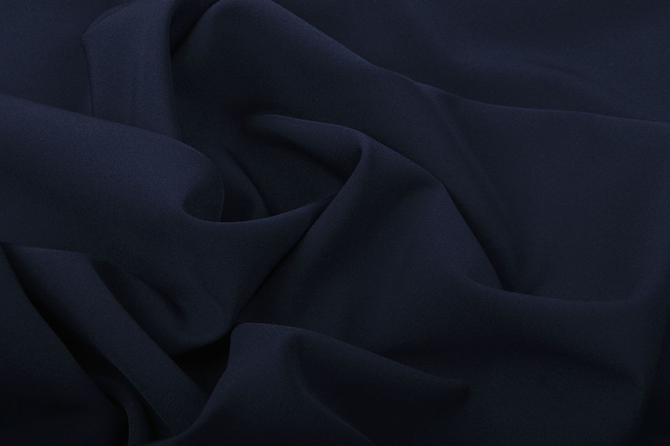 Crepe Stretch Twill Police Blue