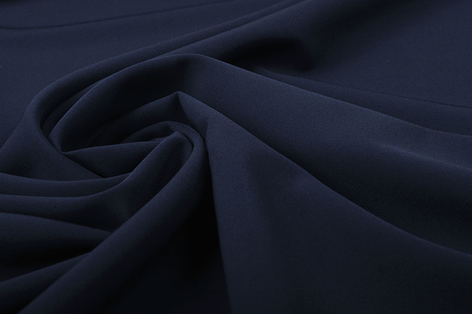 Crepe Stretch Twill Police Blue