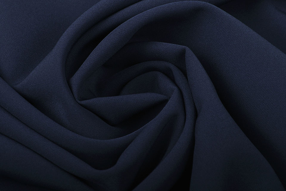 Crepe Stretch Twill Police Blue