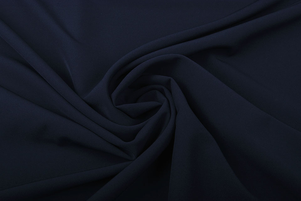 Crepe Stretch Twill Police Blue