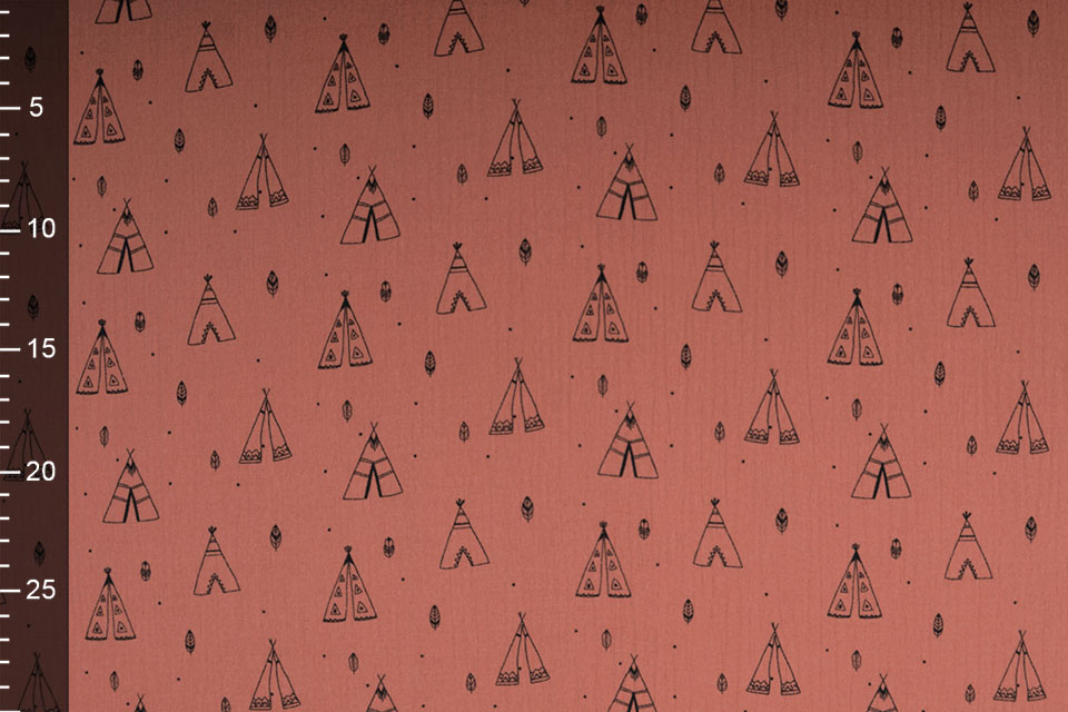 Double Gauze Fabric Teepee Tent Brique