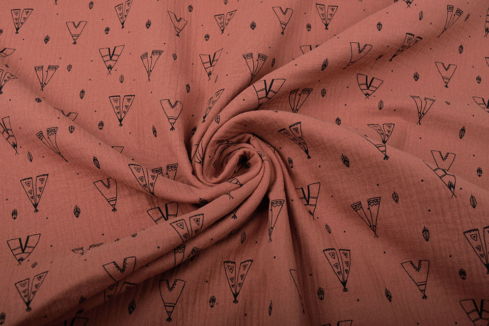 Double Gauze Fabric Teepee Tent Brique